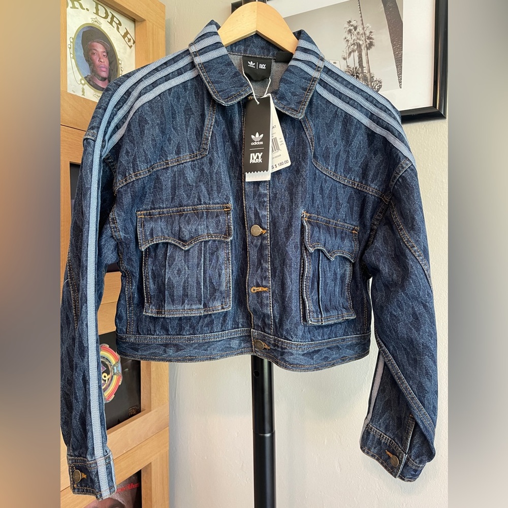 ADIDAS x IVY PARK DENIM JACKET IN DARK DENIM - UNISEX Size 3XS